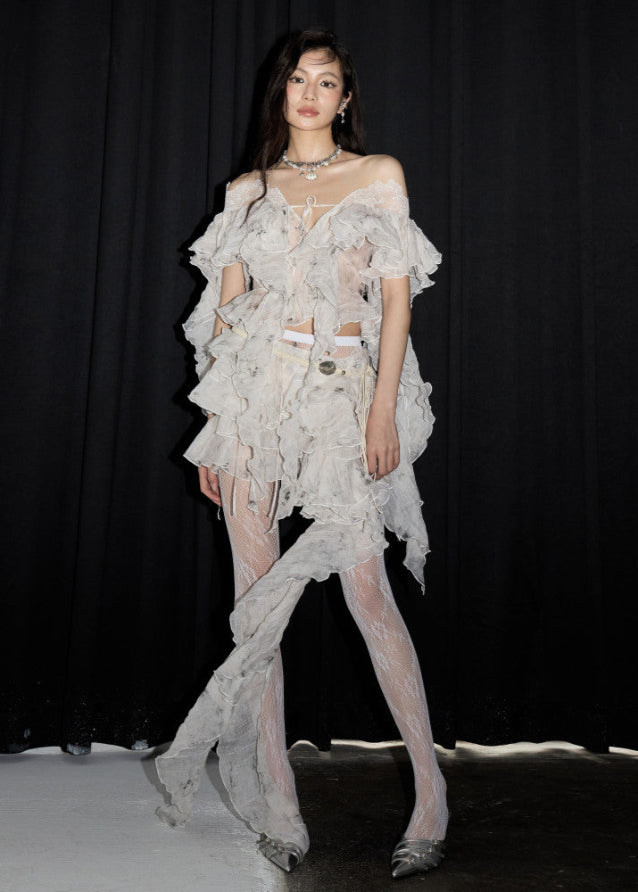 Retro Fairy Plant Dye Ruffle Top image 11