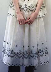 Tencel Embroidered Strap Tank Fold Skirt Set image 18