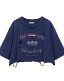 ストロベリーウォッシュカジュアル半袖Tシャツ