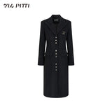 ロングスーツカラーのウール万能コート