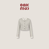 Classic round neck small Chanel style suit skirt two-piece suit