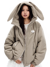 Bunny ears hooded jacket