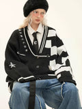 Random code sweater cardigan oversize