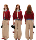 Fake two-piece sweater jacket