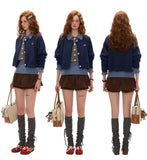 Fake two-piece sweater jacket