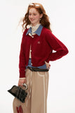 Fake two-piece sweater jacket