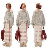 Tassel Sweater Loose Knitted Sweater Top