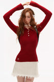 Polo vest sweater and slim fit top