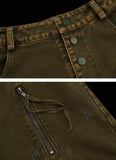멀티포켓 밀리터리 그린 루즈 캐주얼 팬츠