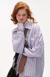 ストライプシャツ ゆったり 長袖 トップス