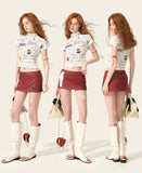 スターリベットカジュアルショートスカート