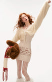 キャットフェアアイルセータードレスショートミンクコートハイエンド