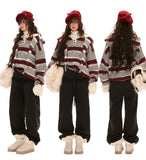 ポロセーター ゆったりファッション オールマッチセーター