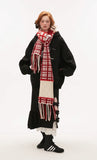 Check scarf casual all-match