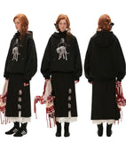 犬のフード付きスウェットシャツゆったりカジュアル長袖