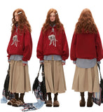 犬のフード付きスウェットシャツゆったりカジュアル長袖