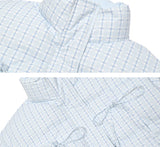 Original plaid print bow loose short bread cotton coat