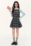 プレッピーチェック柄Aラインベストドレス