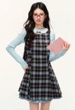 プレッピーチェック柄Aラインベストドレス