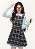プレッピーチェック柄Aラインベストドレス