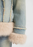 Fuzzy Star Denim Coat
