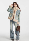 Fuzzy Star Denim Coat
