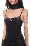 Sequin Lace Cross-Strap Cami