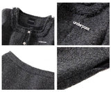 Gray Square Neck Cinched Two-Piece Set