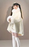 オリジナルミルキーホワイトファーカラーコートジャケット