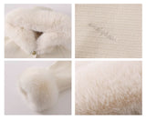 オリジナルミルキーホワイトファーカラーコートジャケット