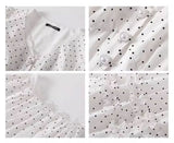 ドット柄レーストップス&アンブレラスカートセット