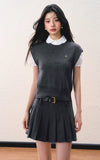 Simple slim vest bottoming shirt college style skirt suit
