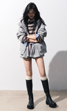 Miu-Inspired Baseball Jacket Skirt Set