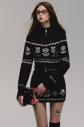 ジャカードニットセーター&スカートセット