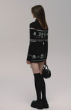 Jacquard Knit Sweater & Skirt Set
