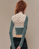 Bow lace sweet spicy T-shirt women tops