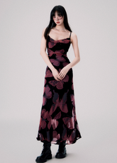 Velvet Butterfly Swing Dress