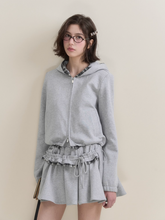 Chic Gray Sweater Jacket & Flowy Tutu Skirt Ensemble