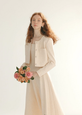 Tailored blazer with satin lapels