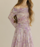 ミニフローラルスーツドレス