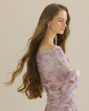 ミニフローラルスーツドレス