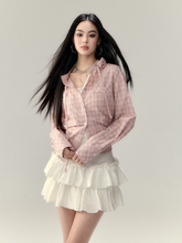 플레드 나비넥타이 셔츠