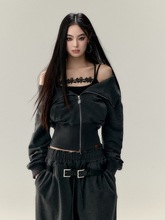 투웨이 라펠 웨이스트 재킷