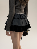 Academy Gray Striped Suit Skirt