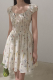 Leaf Graffiti Cotton Dress