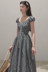 Leaf Graffiti Cotton Dress