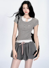 テンセルTシャツ&バドスカートセット