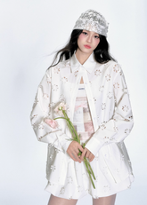 Sheer Cutout 3-Piece Skirt Set