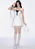 Romantic Bow Lace Strap Dress
