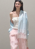 Cotton lace cool loose casual shirt